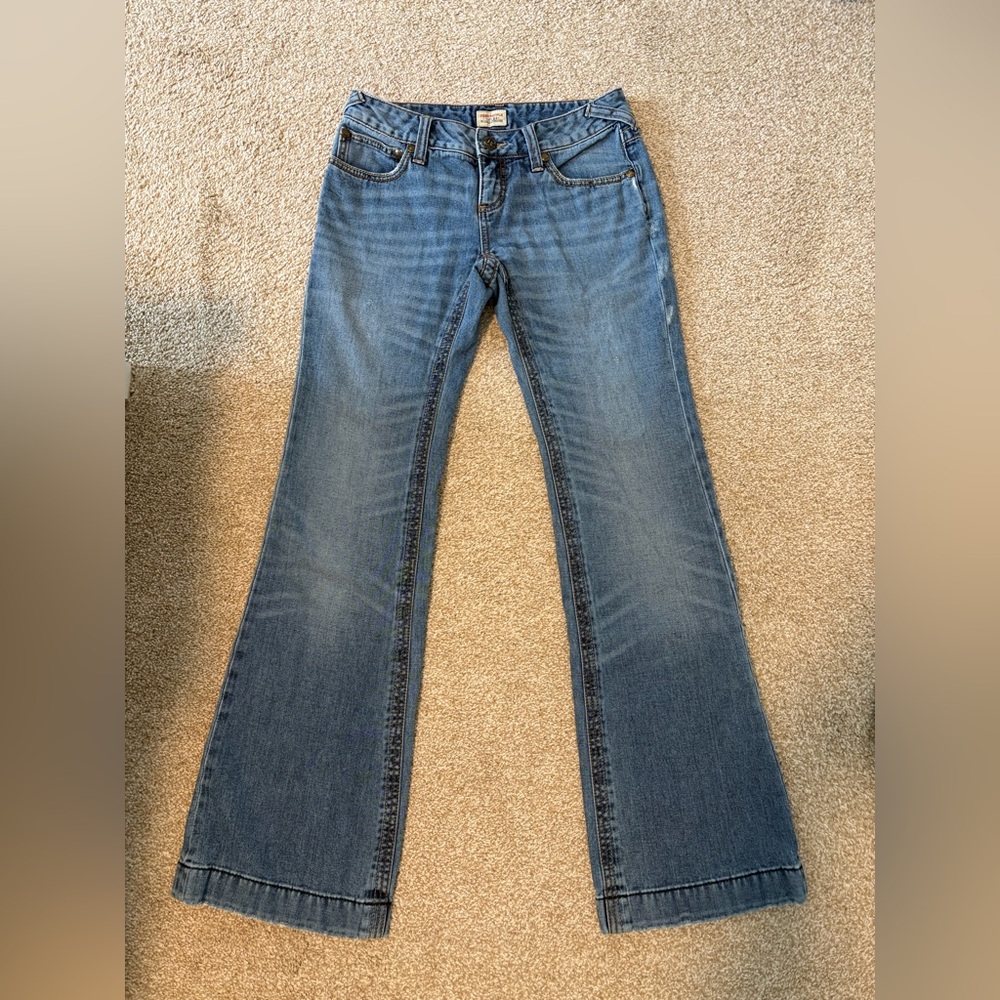 Free People We The Free Bootcut Flare Jeans Low Rise Y2K Vintage Style Size 28